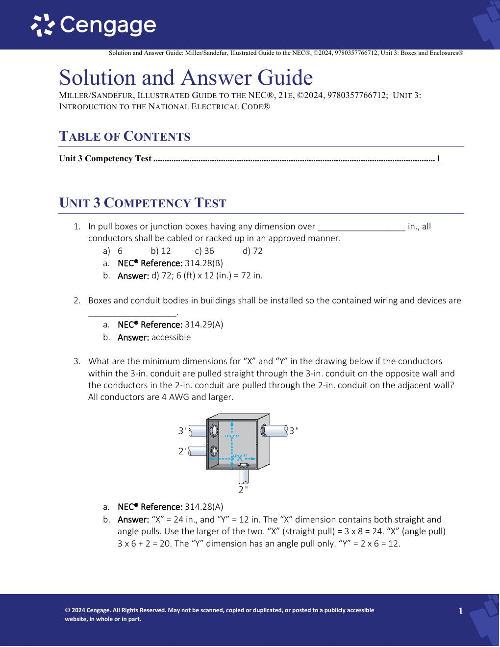 Preview page 10 of Solutions Manual Illustrated Guide to the National Electrical Code 9th Edition By Charles R. Miller