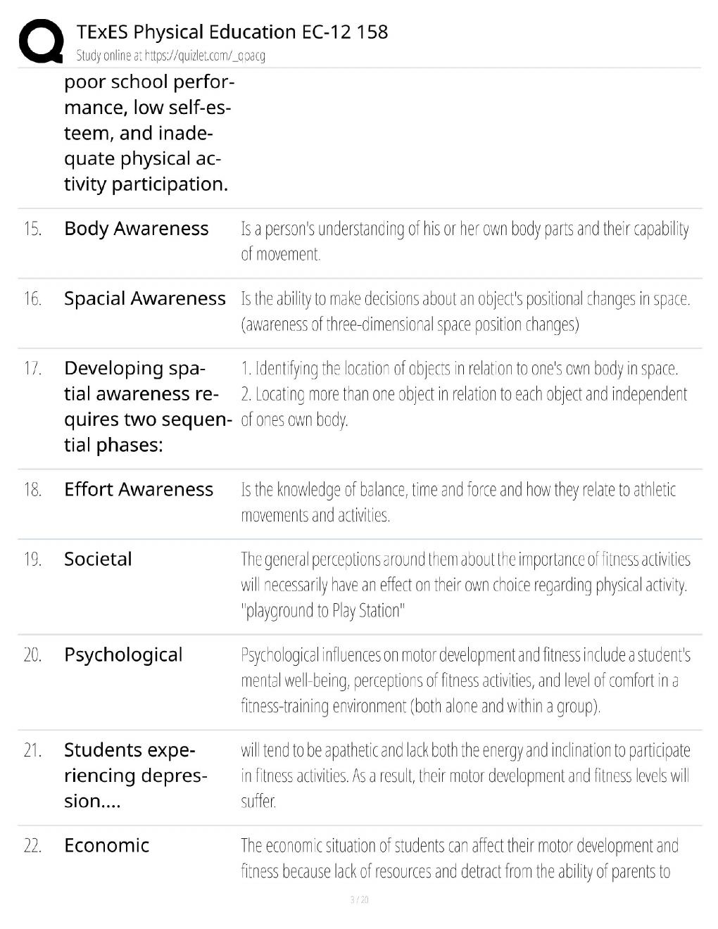 Preview page 3 of TExES Physical Education EC-12 158 / Score 100% / New 2025 Update / Complete Study Guide & Practice Exam