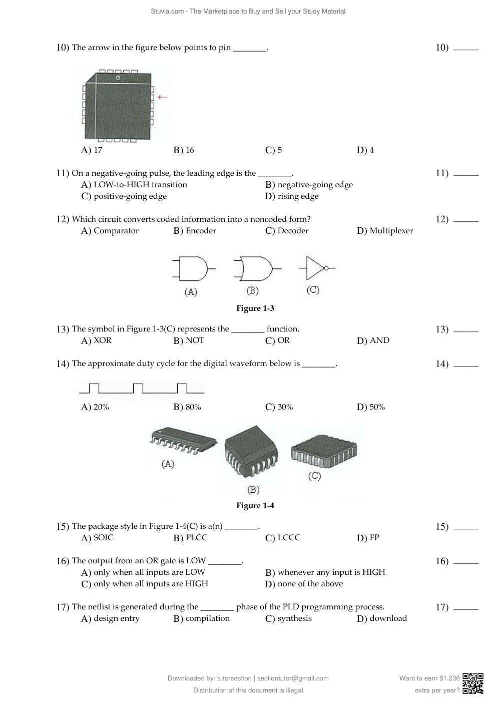 Preview page 3 of Test Bank For For Digital Fundamentals, 11th Edition By Thomas Floyd