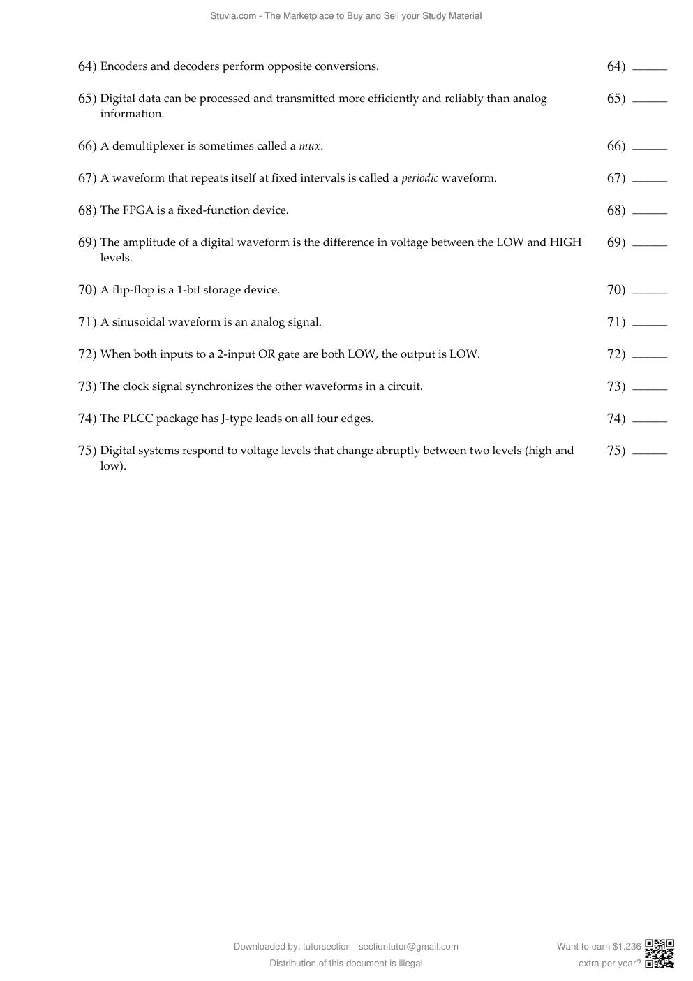 Preview page 8 of Test Bank For For Digital Fundamentals, 11th Edition By Thomas Floyd