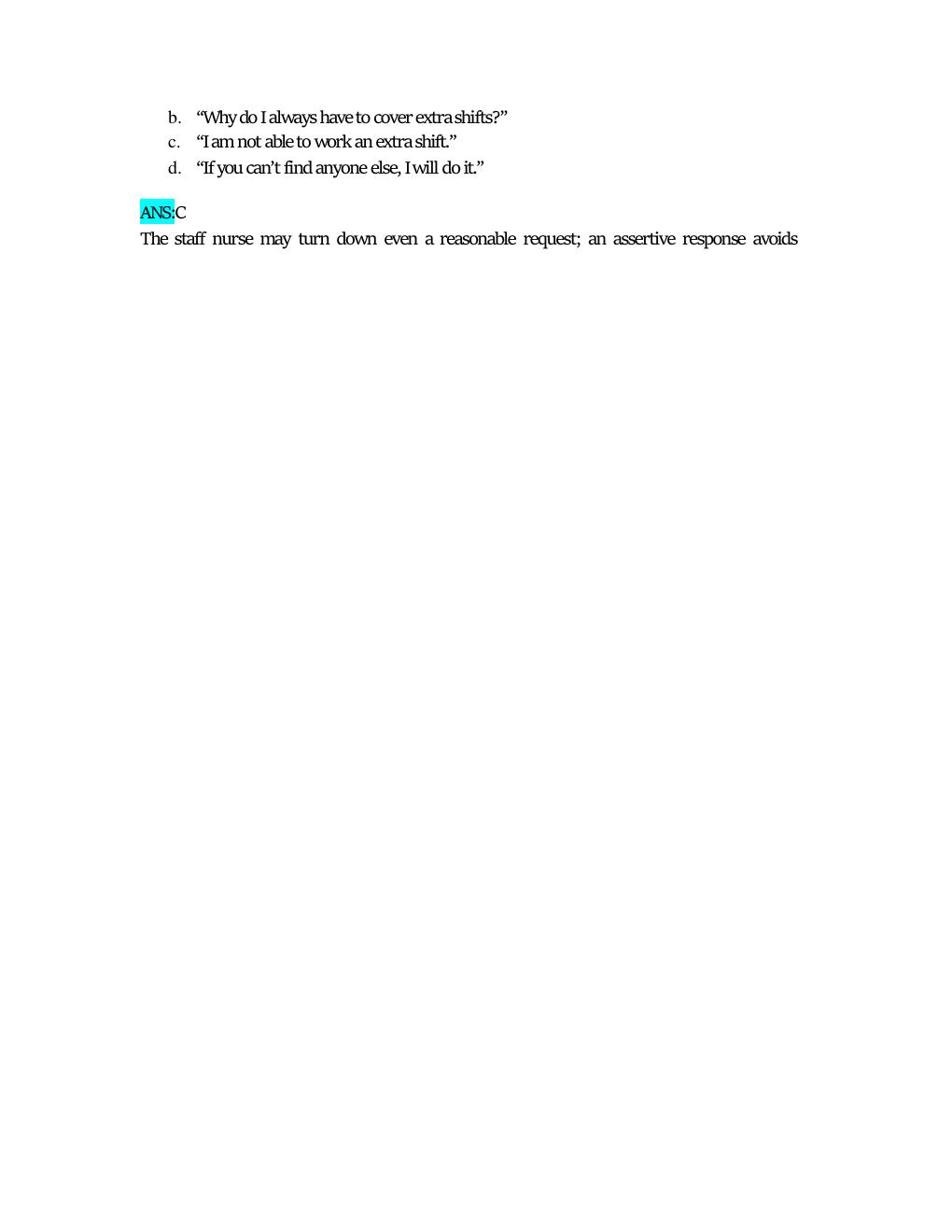 Preview page 5 of TEST BANK Communication in Nursing 8th Edition Julia Balzer Riley All Chapters 1-30