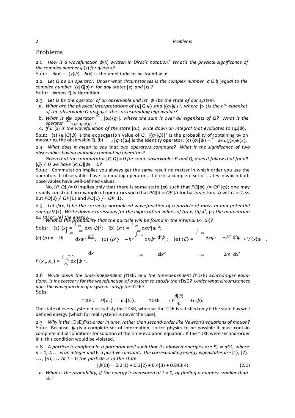 Preview page 3 of SOLUTIONS MANUAL for The Physics of Quantum Mechanics by James Binney & David Skinner