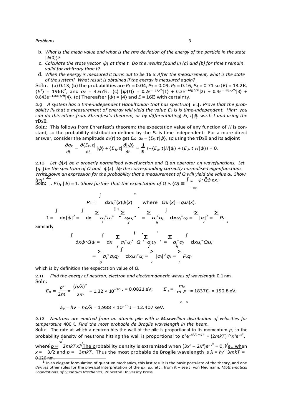 Preview page 4 of SOLUTIONS MANUAL for The Physics of Quantum Mechanics by James Binney & David Skinner