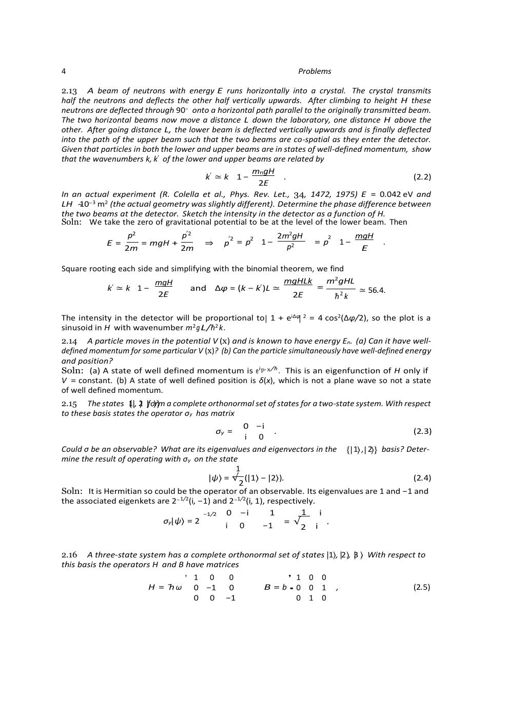 Preview page 5 of SOLUTIONS MANUAL for The Physics of Quantum Mechanics by James Binney & David Skinner
