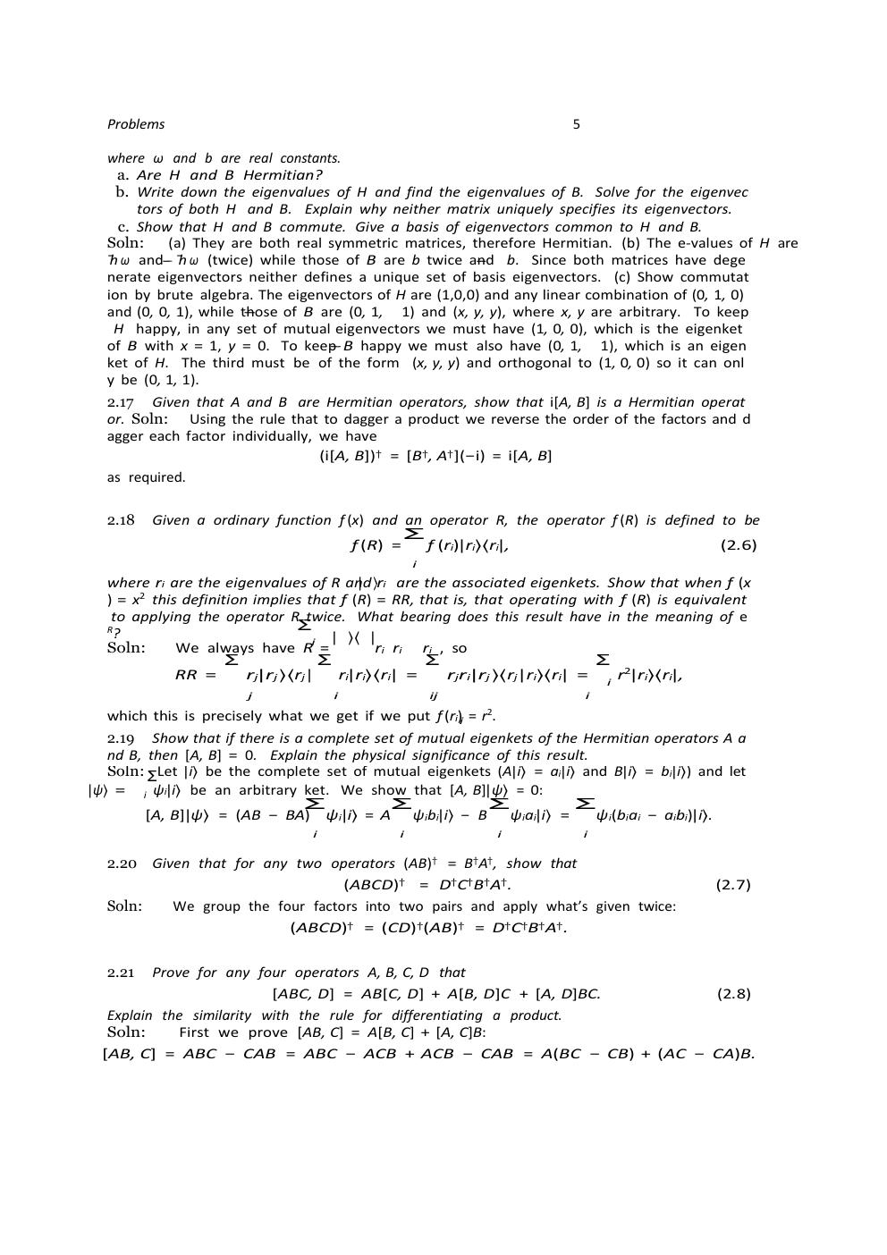 Preview page 6 of SOLUTIONS MANUAL for The Physics of Quantum Mechanics by James Binney & David Skinner