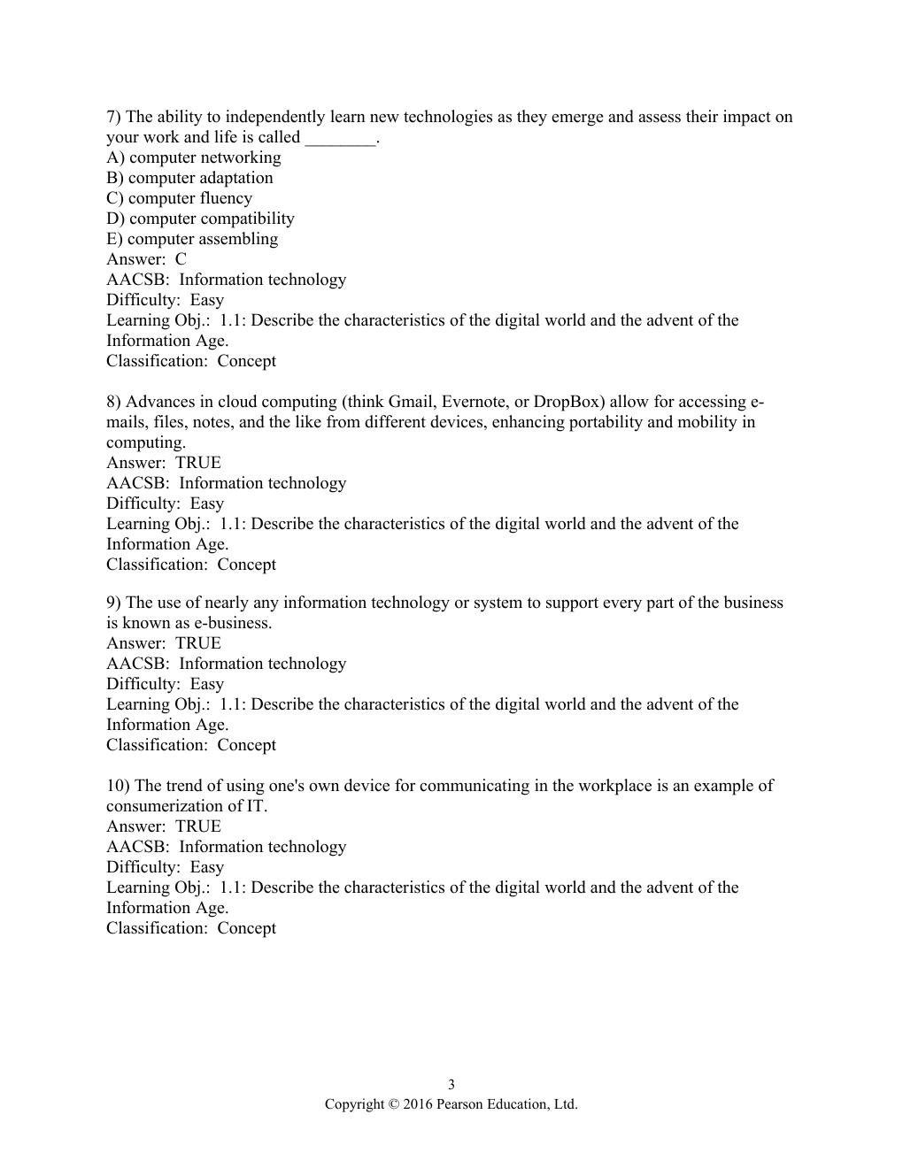 Preview page 4 of Test Bank Information Systems Today, 7th Global Edition by Joseph Valacich, Christoph Schneider