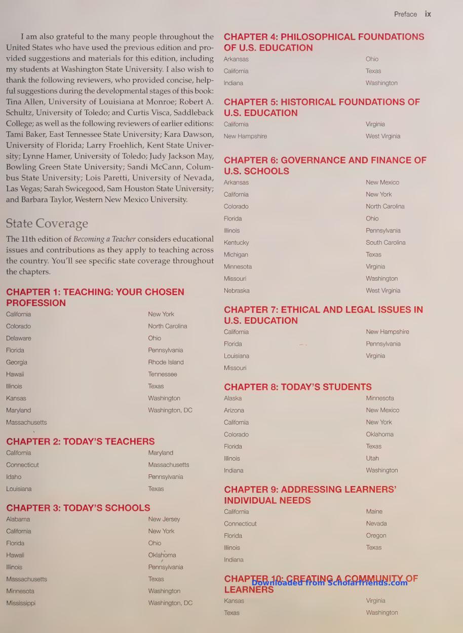 Preview page 10 of eBook Scan [PDF] Becoming a Teacher 11th Edition By Forrest Parkay