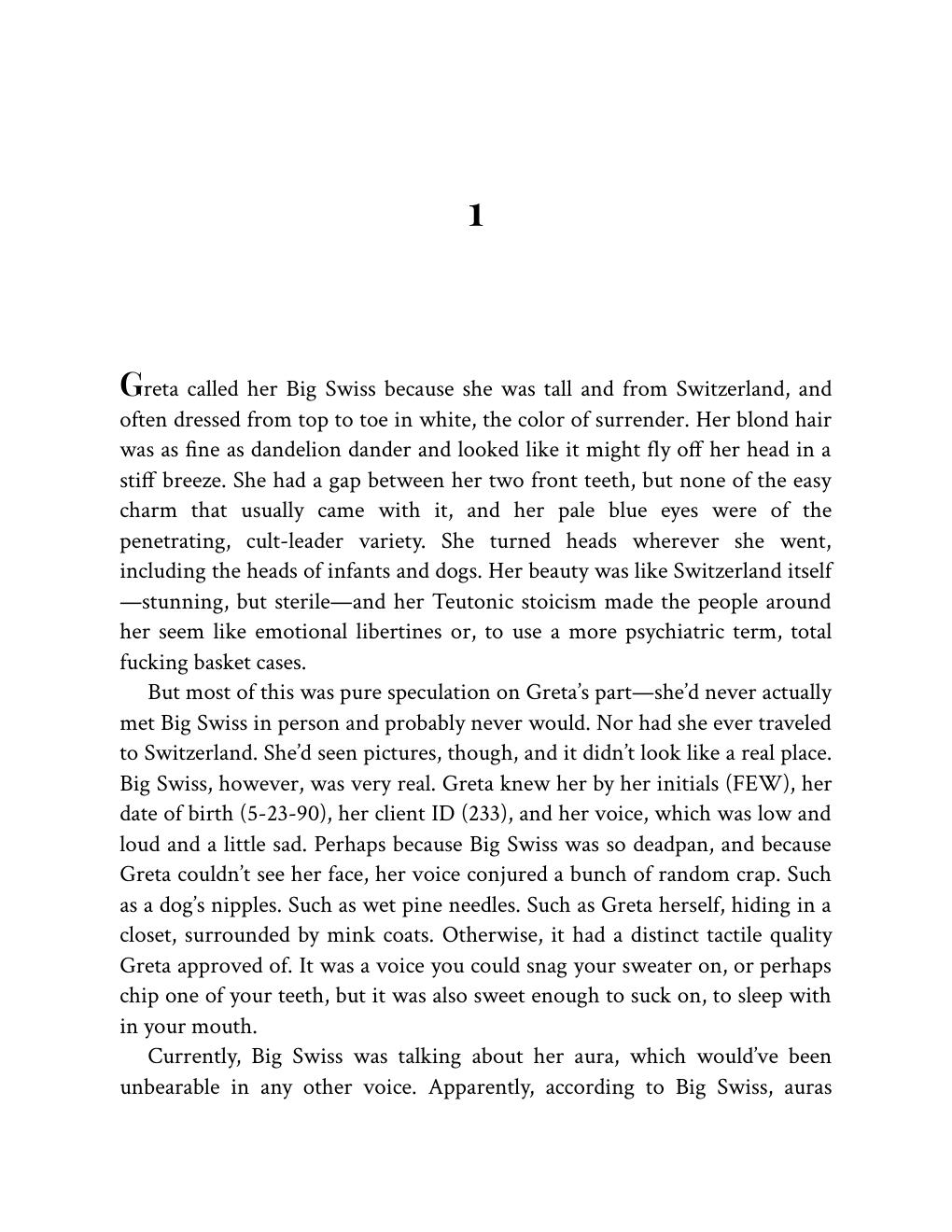 Preview page 6 of Big Swiss: A Novel –  by Jen Beagin