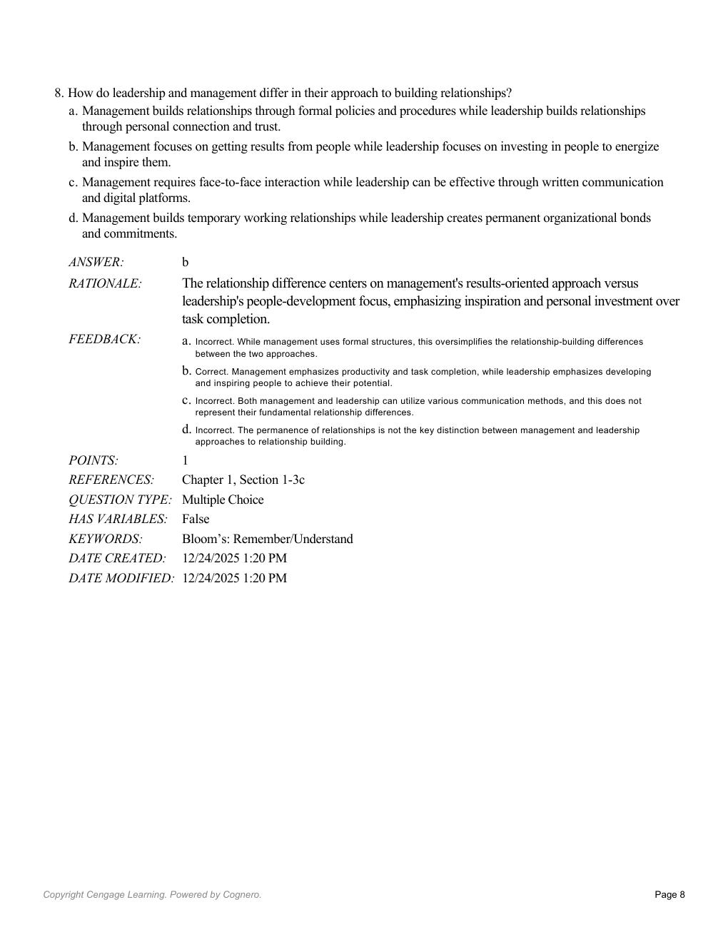 Preview page 10 of Test Bank The Leadership Experience 9th Edition By Richard Daft