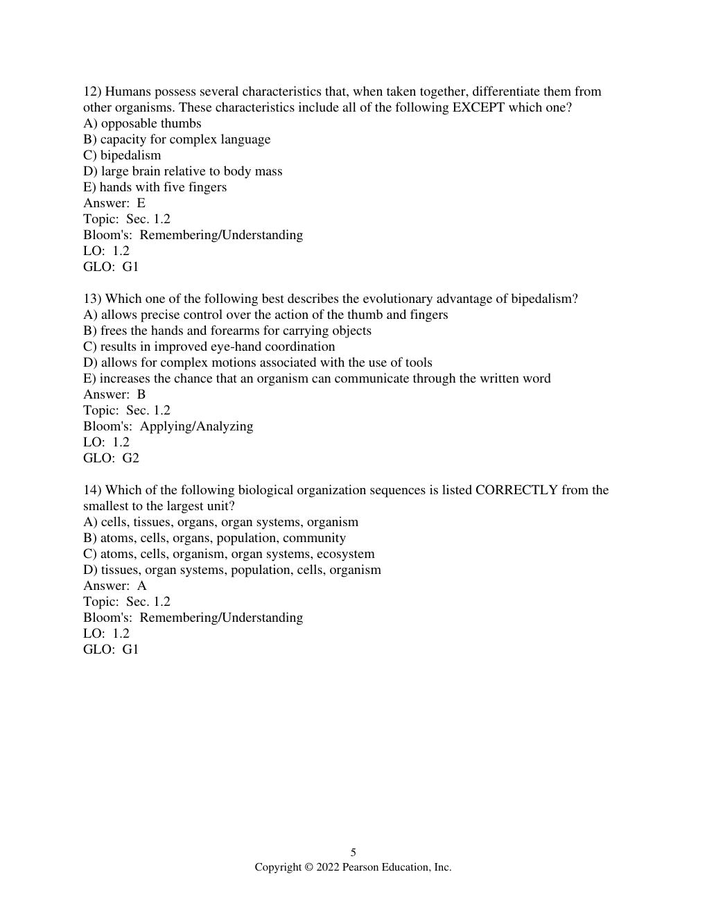 Preview page 7 of Test Bank Human Biology Concepts and Current Issues 9th Edition By Michael Johnson, Suzanne Long