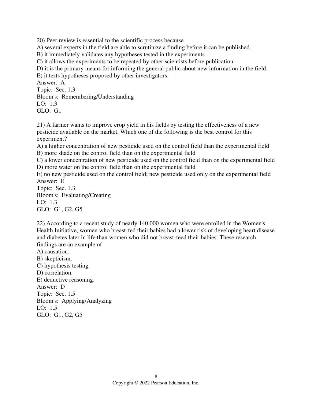 Preview page 10 of Test Bank Human Biology Concepts and Current Issues 9th Edition By Michael Johnson, Suzanne Long