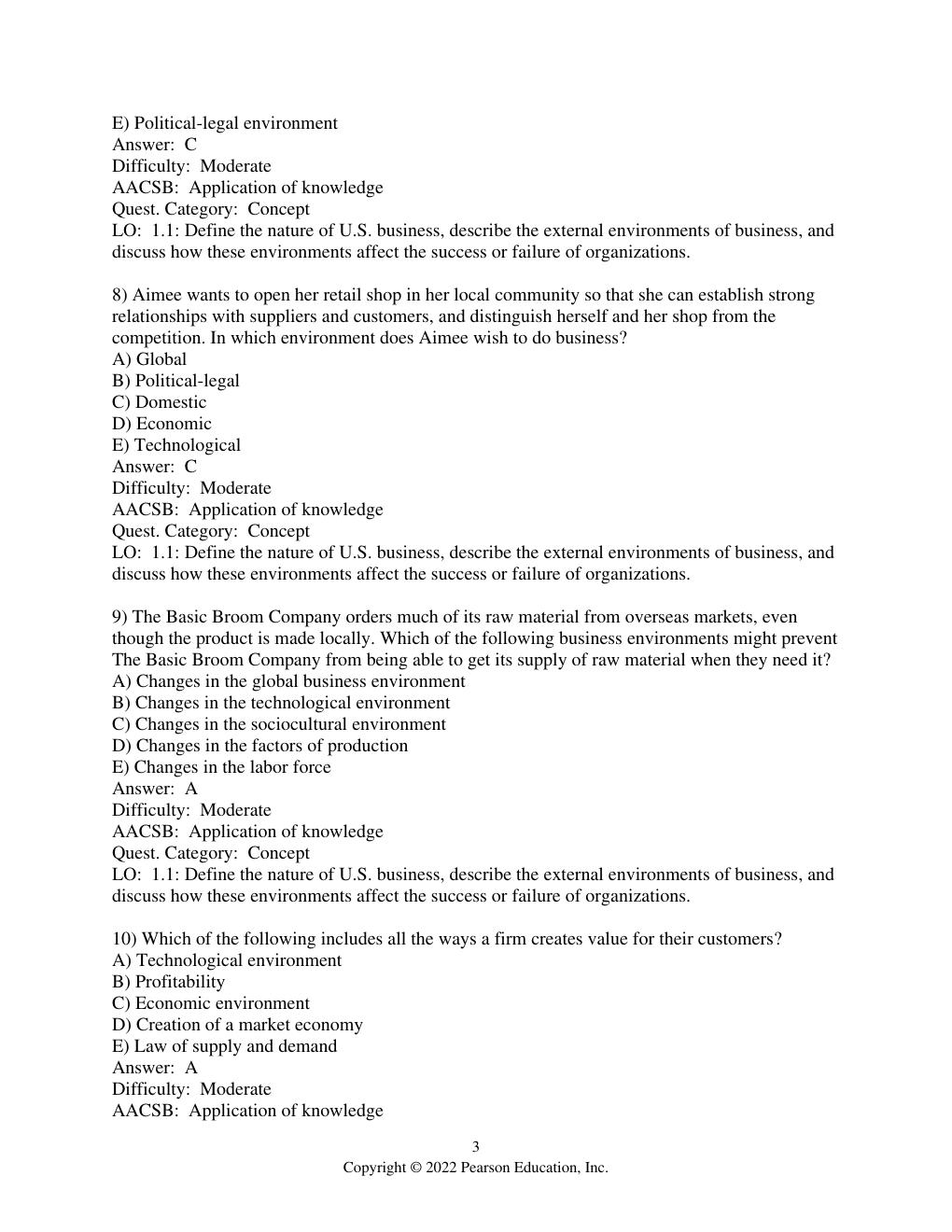 Preview page 5 of Test Bank For Business Essentials 13th Edition By Ronald Ebert, Ricky Griffi