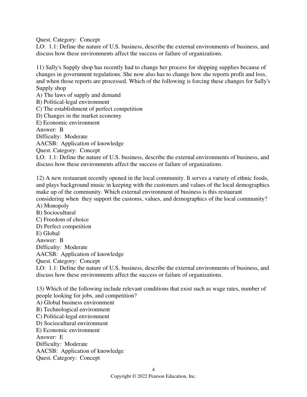 Preview page 6 of Test Bank For Business Essentials 13th Edition By Ronald Ebert, Ricky Griffi