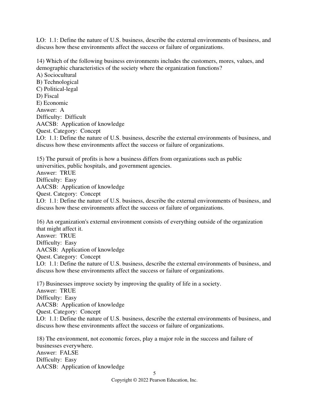 Preview page 7 of Test Bank For Business Essentials 13th Edition By Ronald Ebert, Ricky Griffi