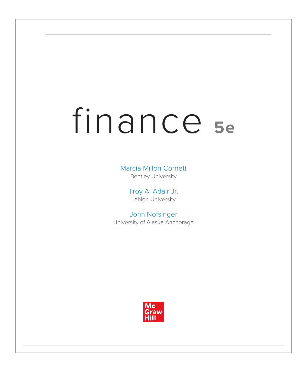 Preview page 2 of M Finance 5th Edition by Marcia Millon Cornett, Troy A. Adair Jr., John Nofsinger