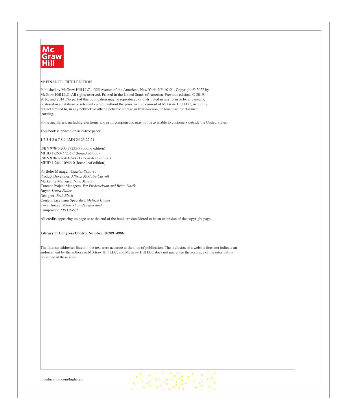 Preview page 3 of M Finance 5th Edition by Marcia Millon Cornett, Troy A. Adair Jr., John Nofsinger