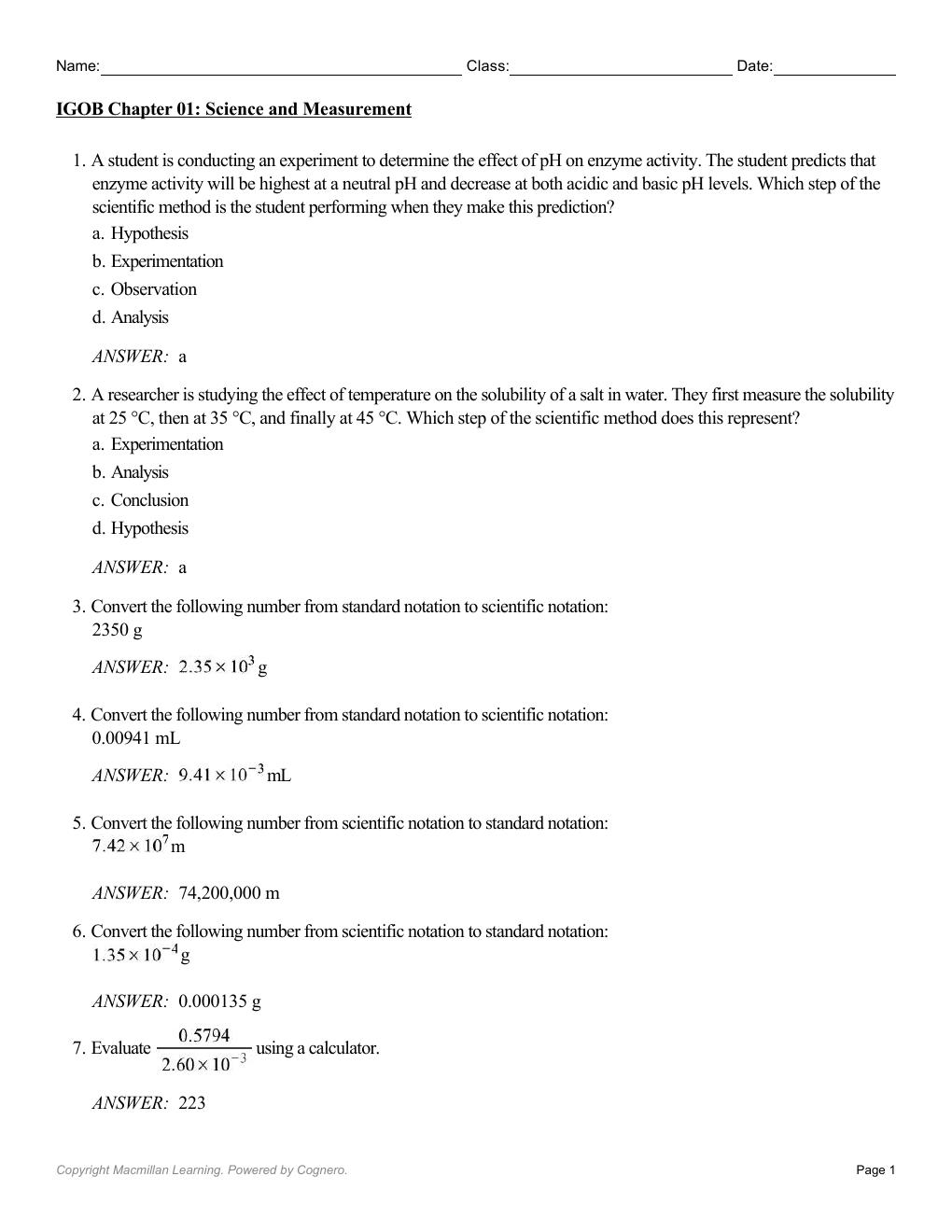 Preview page 3 of Test Bank Interactive General, Organic, & Biological Chemistry 1st Edition By Macmillan Learning