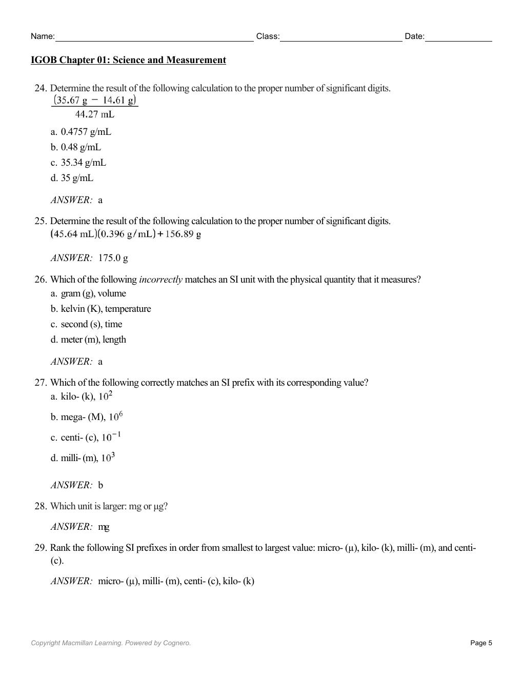 Preview page 7 of Test Bank Interactive General, Organic, & Biological Chemistry 1st Edition By Macmillan Learning