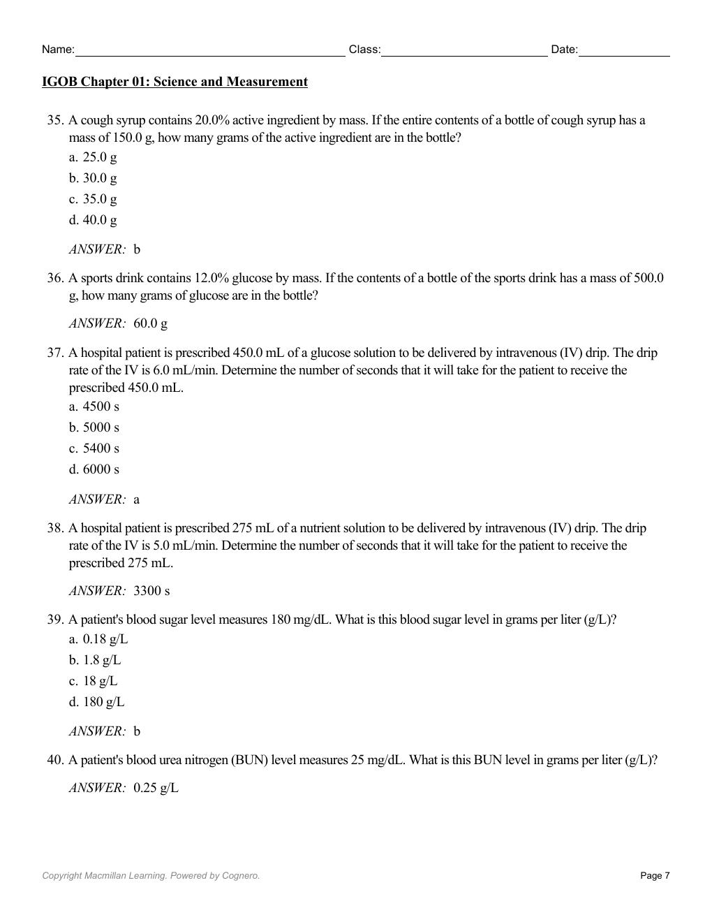Preview page 9 of Test Bank Interactive General, Organic, & Biological Chemistry 1st Edition By Macmillan Learning