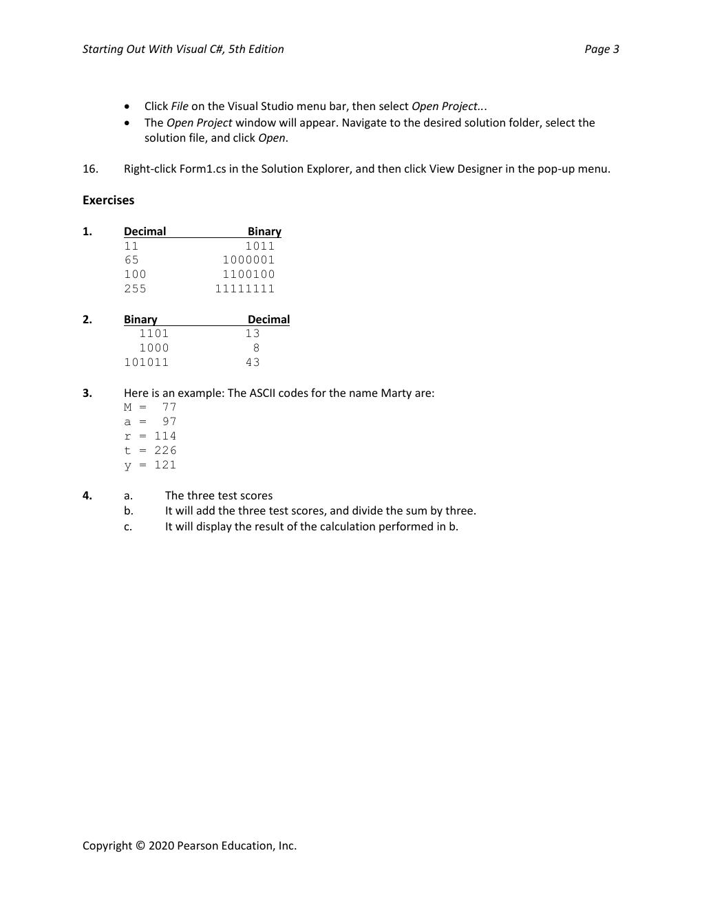 Preview page 5 of Solutions Manual Starting out with Visual C# 6th Edition By Tony Gaddis