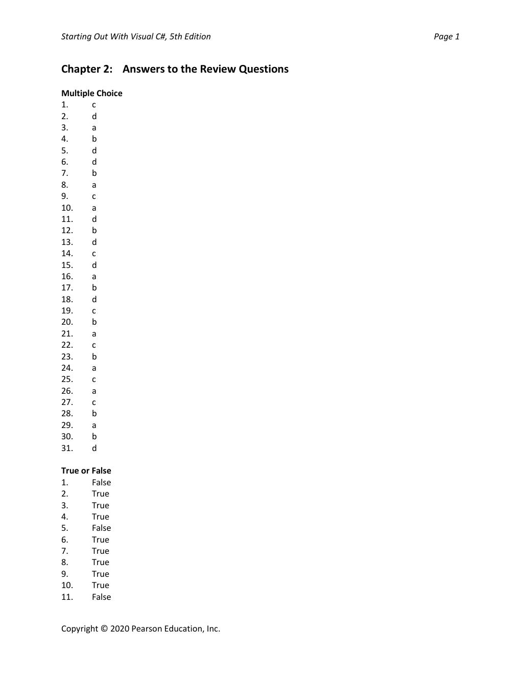 Preview page 6 of Solutions Manual Starting out with Visual C# 6th Edition By Tony Gaddis