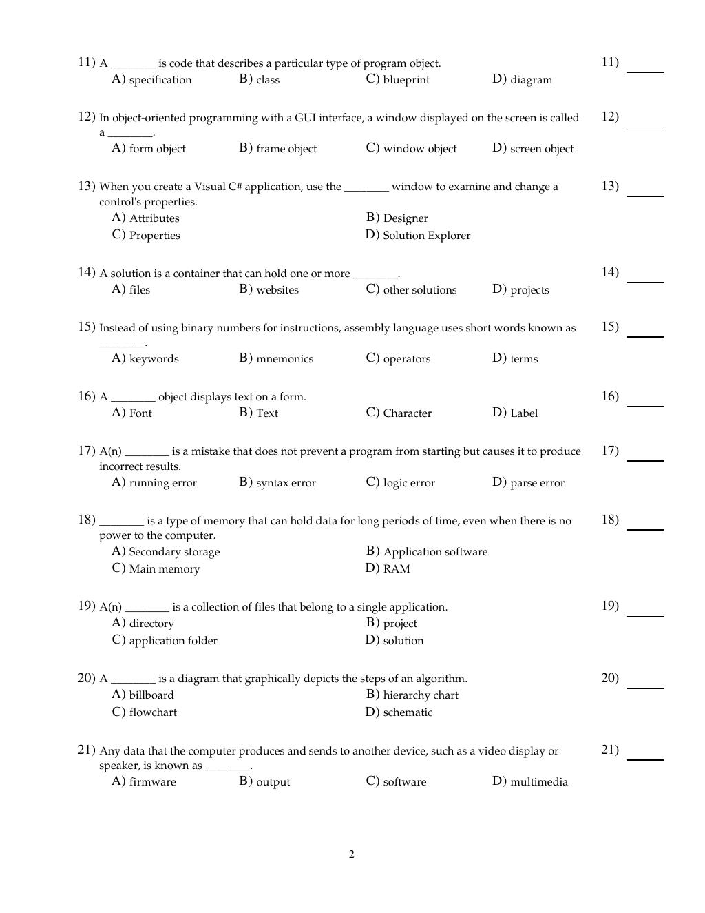 Preview page 4 of Test Bank Starting out with Visual C# 6th Edition By Tony Gaddis
