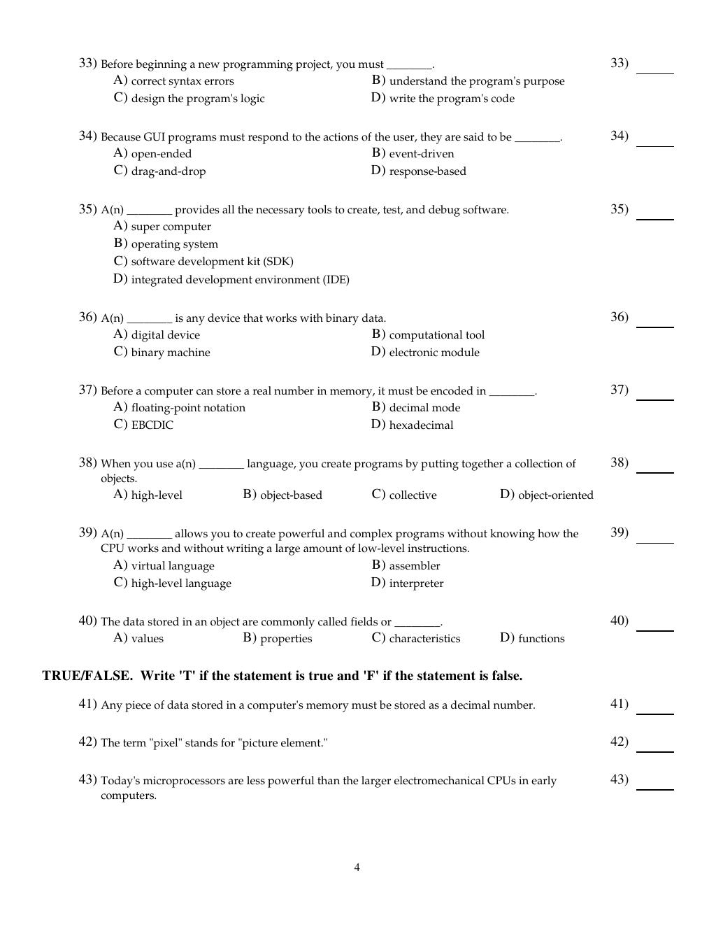 Preview page 6 of Test Bank Starting out with Visual C# 6th Edition By Tony Gaddis