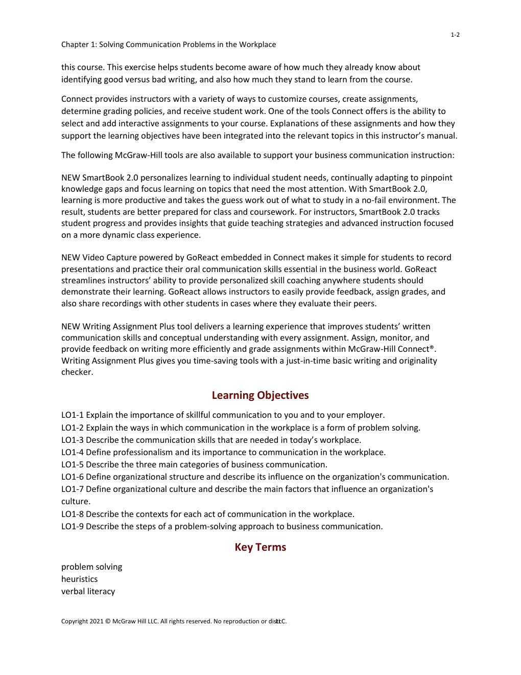 Preview page 4 of Instructor Manual Business Communication A Problem-Solving Approach 2nd Edition By Paula Lentz, Kathryn Rentz, Kristen G