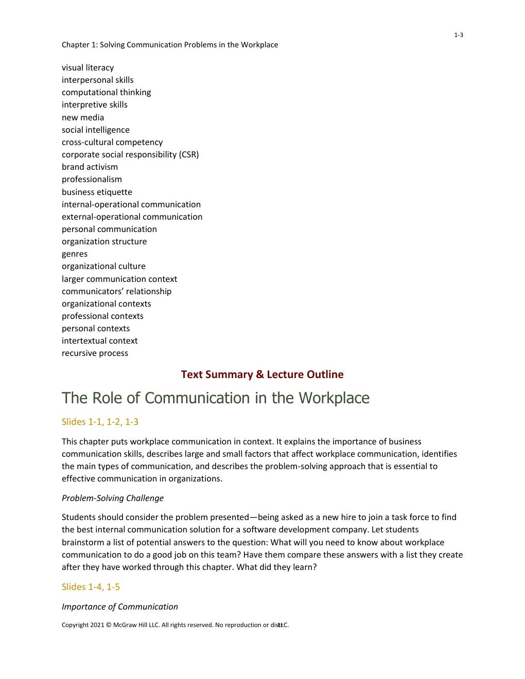 Preview page 5 of Instructor Manual Business Communication A Problem-Solving Approach 2nd Edition By Paula Lentz, Kathryn Rentz, Kristen G