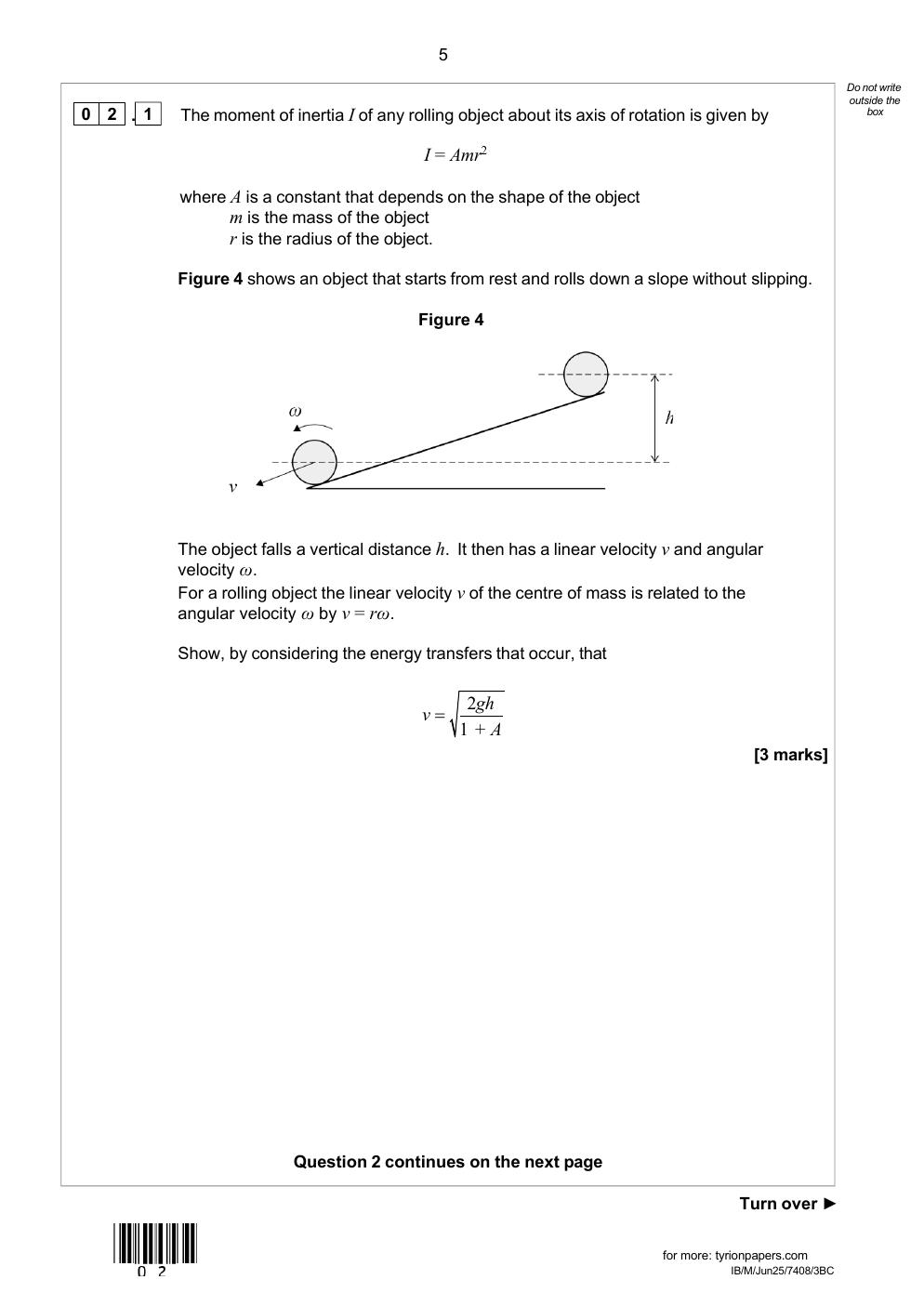 Preview page 6 of AQA A-LEVEL PHYSICS Paper 3 Section B Engineering physics  2025 VERIFIED QP AND MS