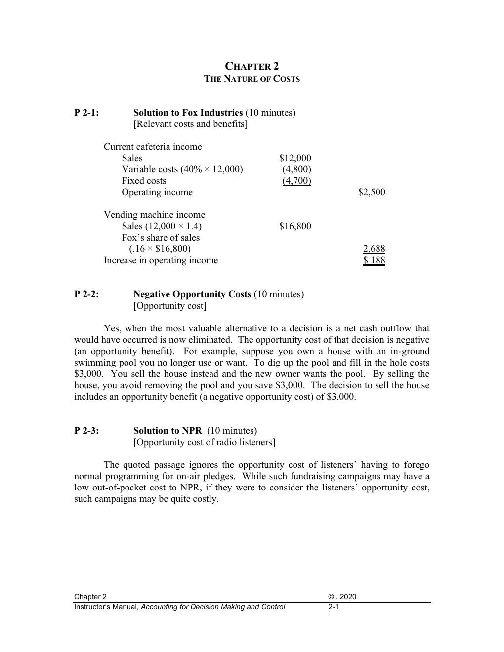 Preview page 8 of Solutions Manual Accounting for Decision Making and Control 10th Edition By Jerold Zimmerman