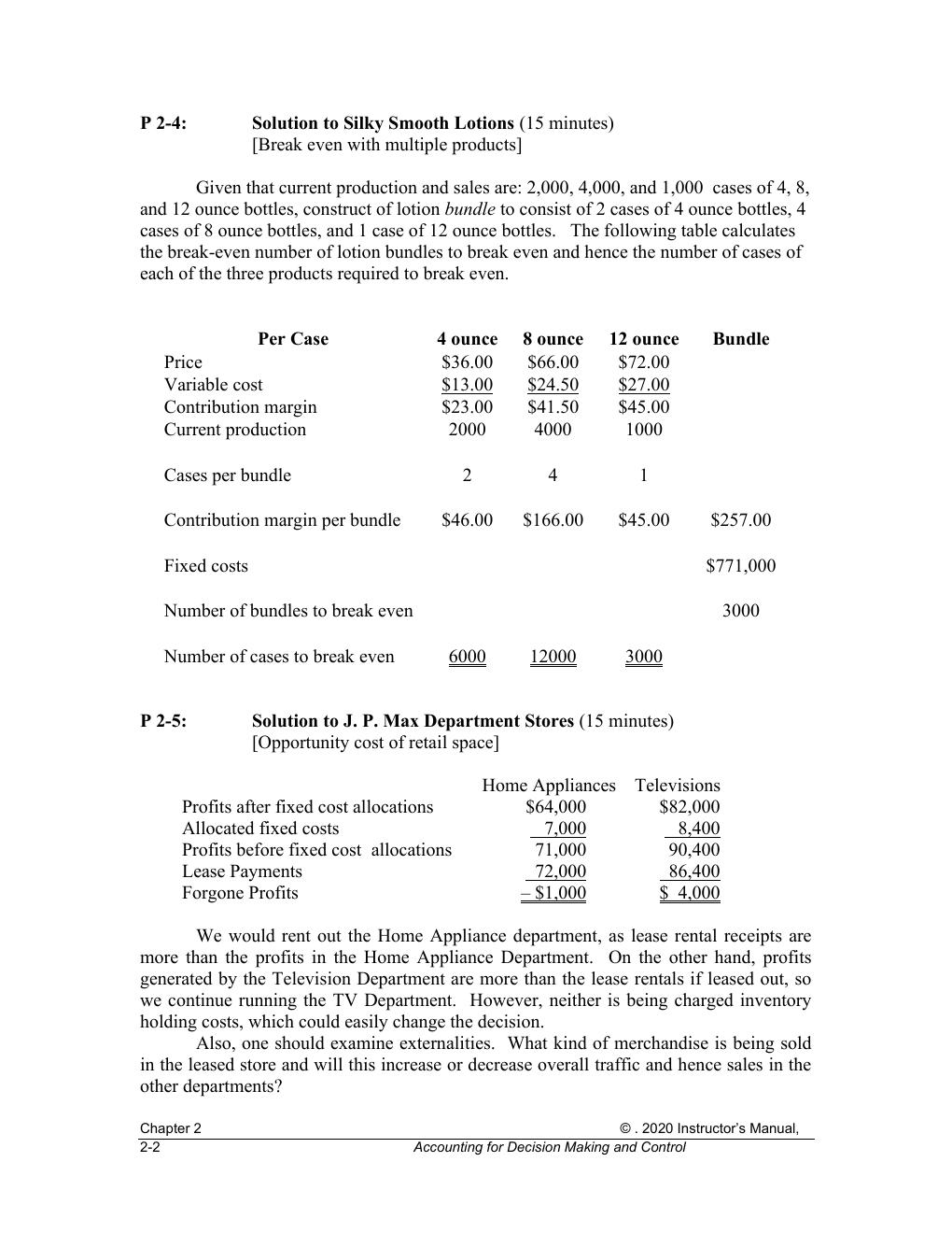 Preview page 9 of Solutions Manual Accounting for Decision Making and Control 10th Edition By Jerold Zimmerman