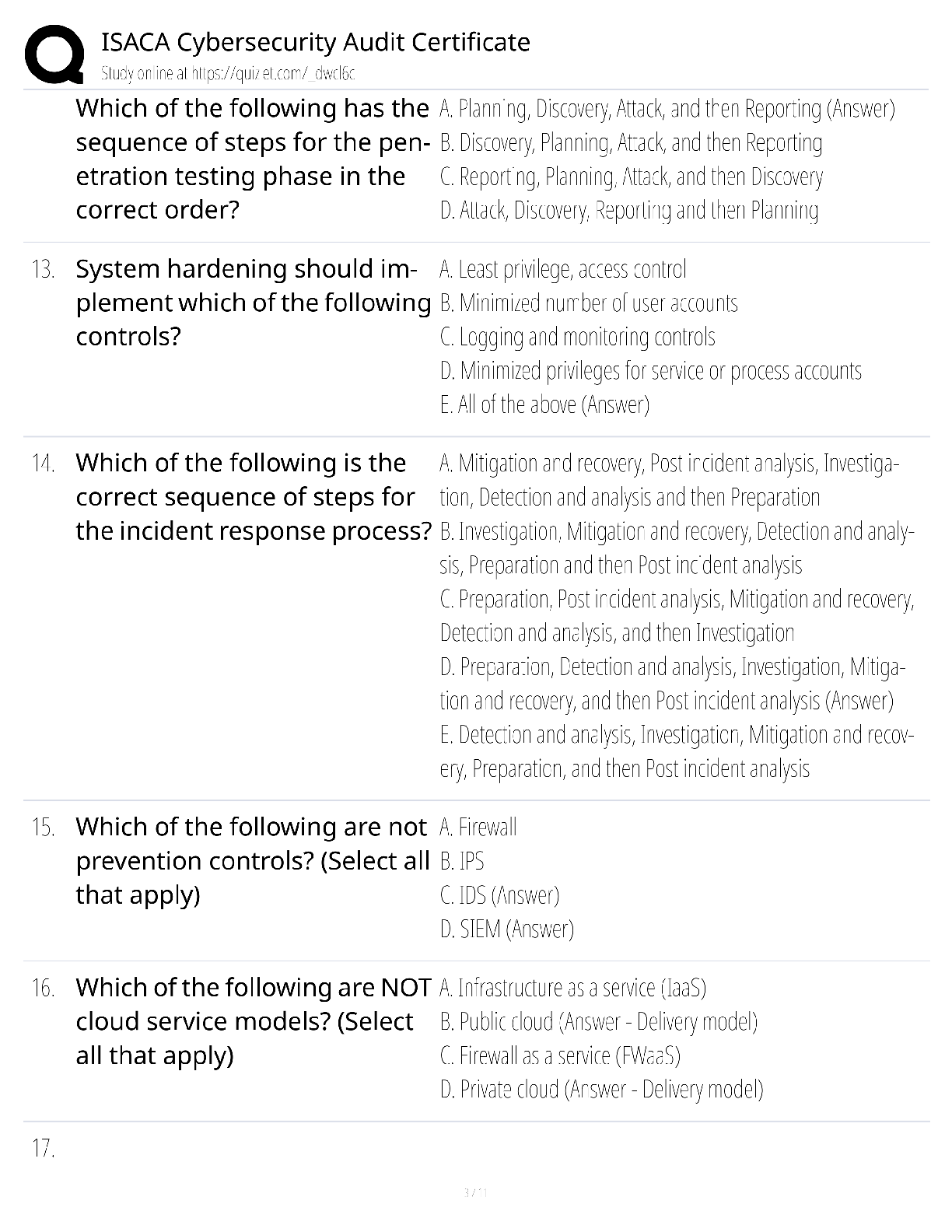 Preview page 3 of Comprehensive IT Cybersecurity Certification Course Modules / score 100% / 2025 update / full training exam prep