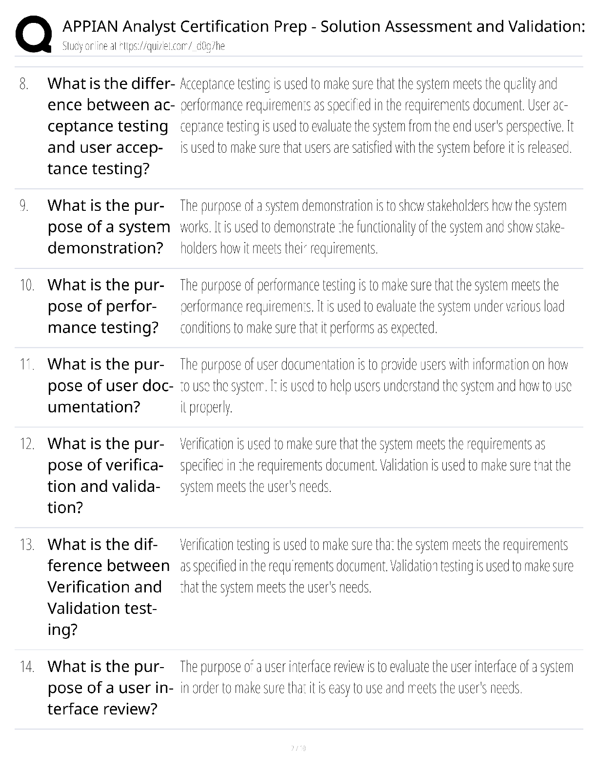 Preview page 2 of APPIAN Analyst Certification Prep Solution Assessment Validation / score 100% / 2025 update / exam study guide