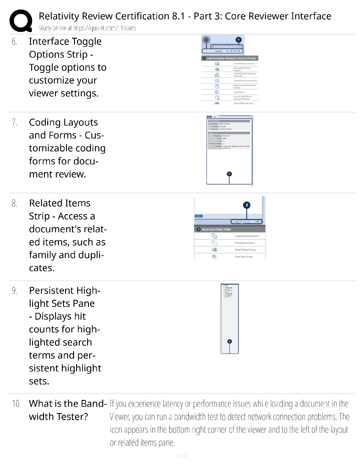 Preview page 2 of Relativity Review Certification 8.1 Part 3 Core Reviewer Interface / score 100% / 2025 update / exam prep