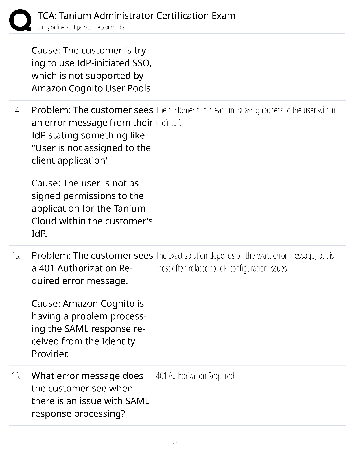 Preview page 3 of TCA Tanium Administrator Certification Exam / score 100% / 2025 update / endpoint management study guide