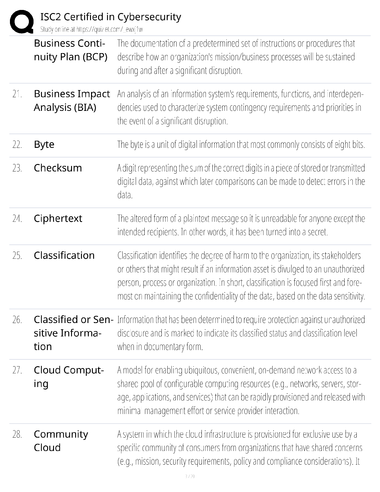 Preview page 3 of ISC2 Certified in Cybersecurity / score 100% / 2025 update / CC exam prep study guide