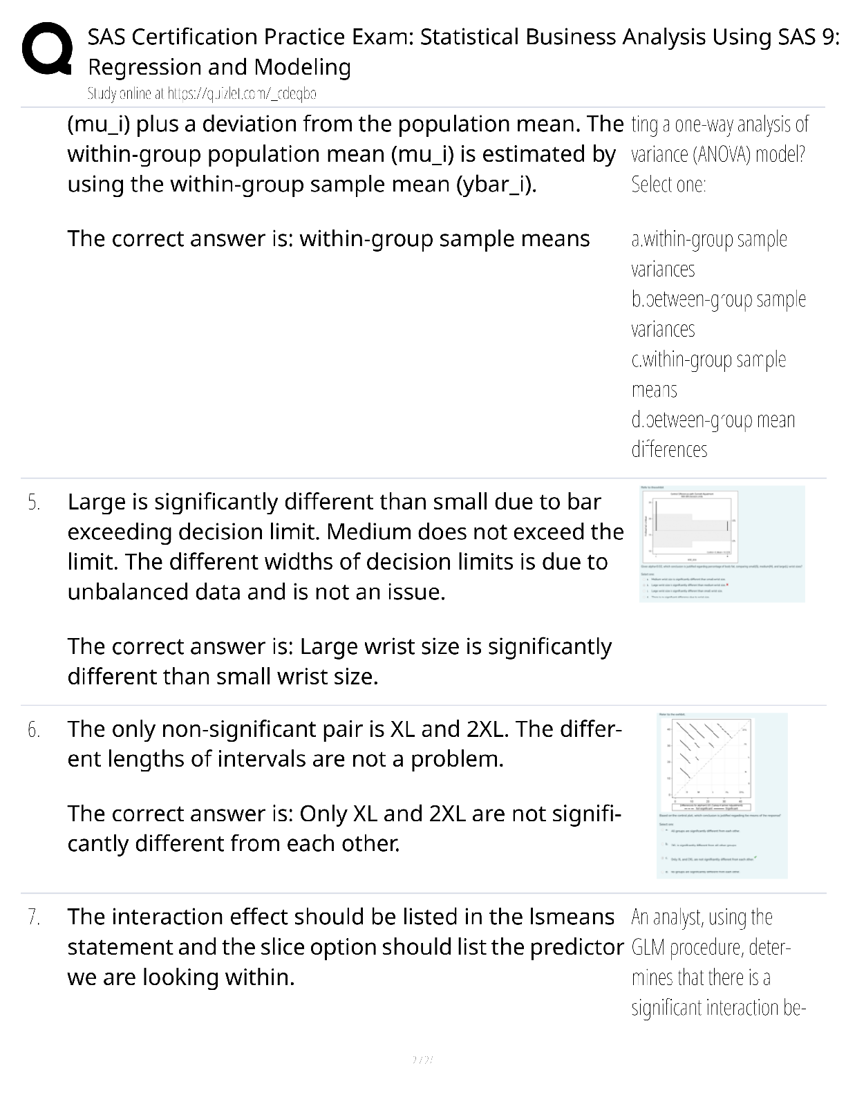 Preview page 2 of SAS Certification Practice Exam Statistical Business Analysis SAS 9 / score 100% / 2025 update / regression modeling tes