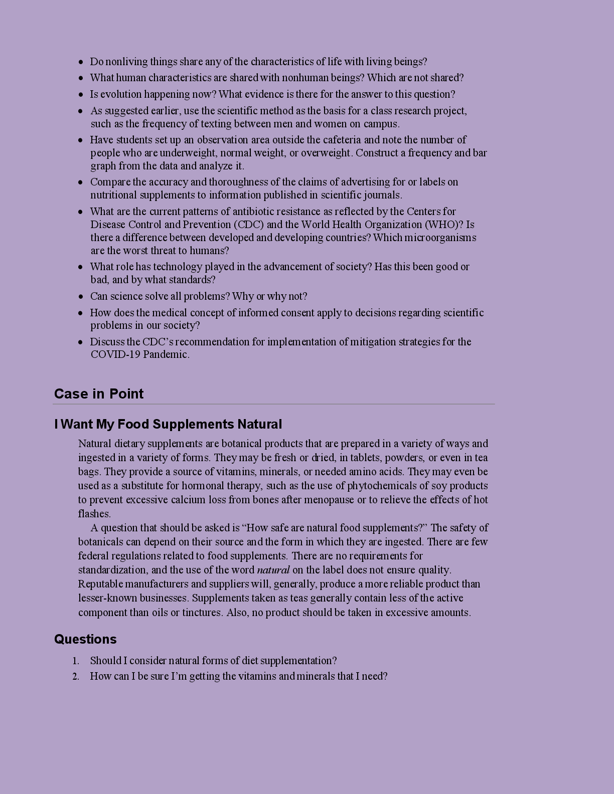 Preview page 8 of SOLUTIONS MANUAL  FOR HUMAN BIOLOGY   CONCEPTS AND  CURRENT ISSUES 9TH  EDITION  BY MICHAEL  JOHNSON 2026/2027  UPDATE