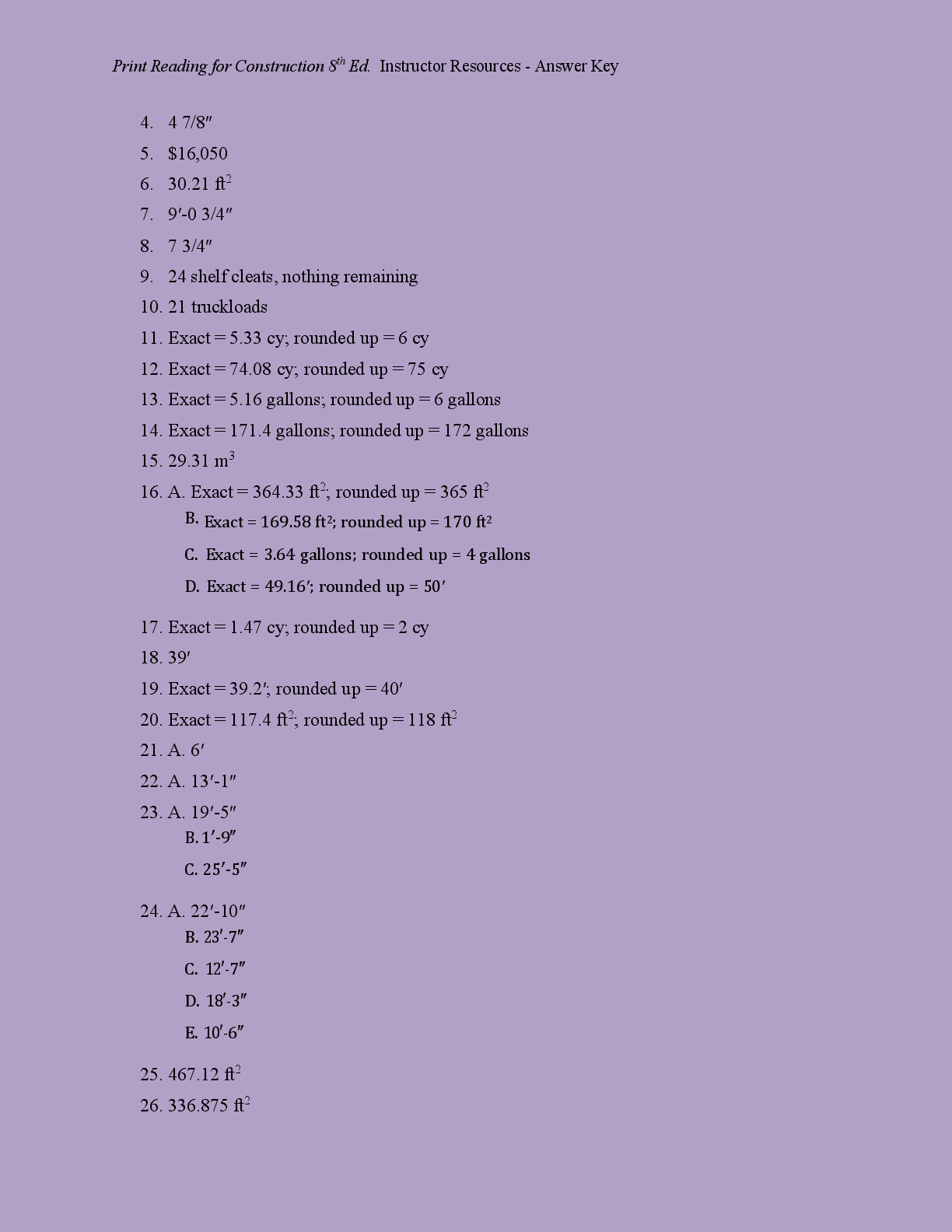 Preview page 7 of SOLUTIONS MANUAL  ANSWER KEY PRINT  READING FOR   CONTRUCTION 8TH  EDITION BY WALTER  BROWN, DANIEL  DORFMUELLER  2026/2