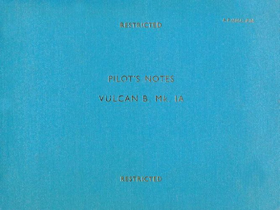 Preview of Avro Vulcan B.1A PILOT'S NOTES Cold R.A.F. Nuclear V-Bomber