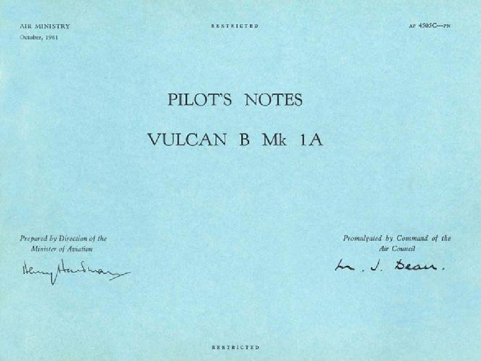 Preview page 2 of Avro Vulcan B.1A PILOT'S NOTES Cold R.A.F. Nuclear V-Bomber