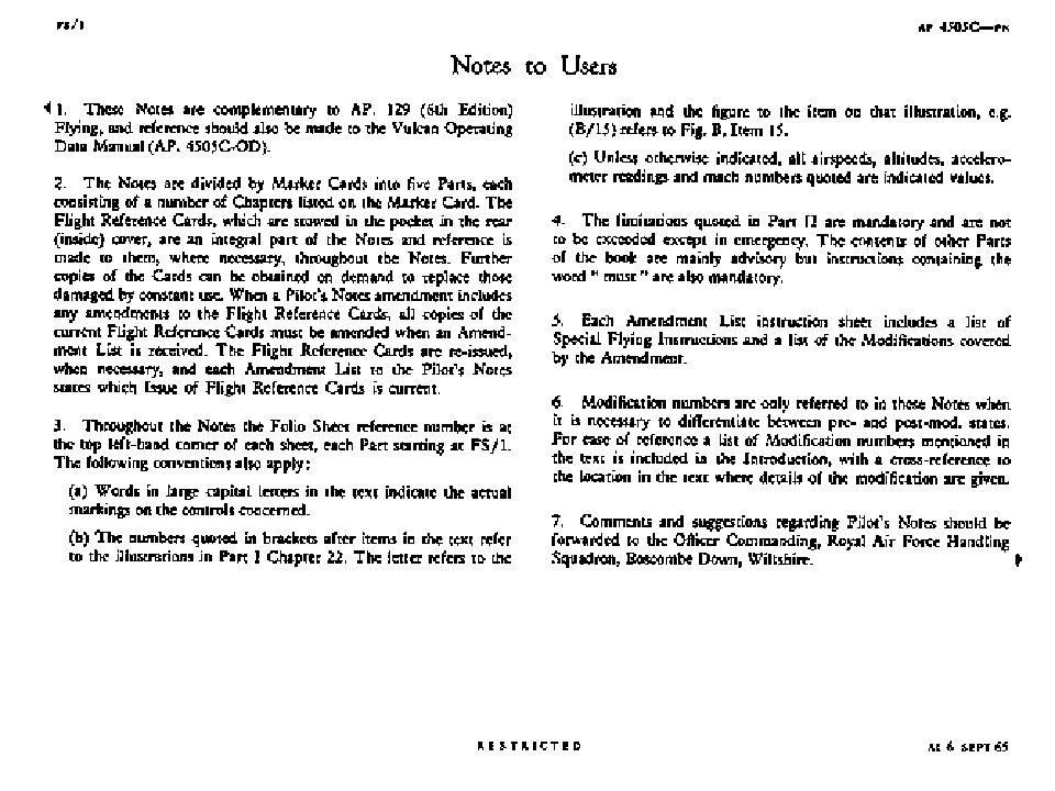 Preview page 3 of Avro Vulcan B.1A PILOT'S NOTES Cold R.A.F. Nuclear V-Bomber