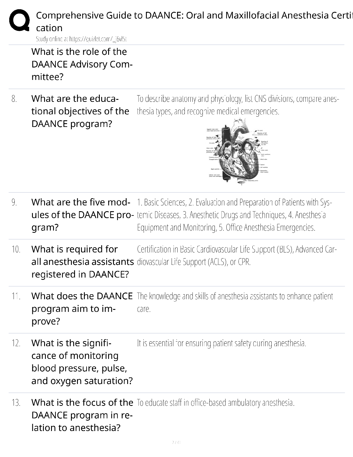 Preview page 2 of DAANCE Oral Maxillofacial Anesthesia Certification Guide / score 100% / 2025 update / exam prep study guide