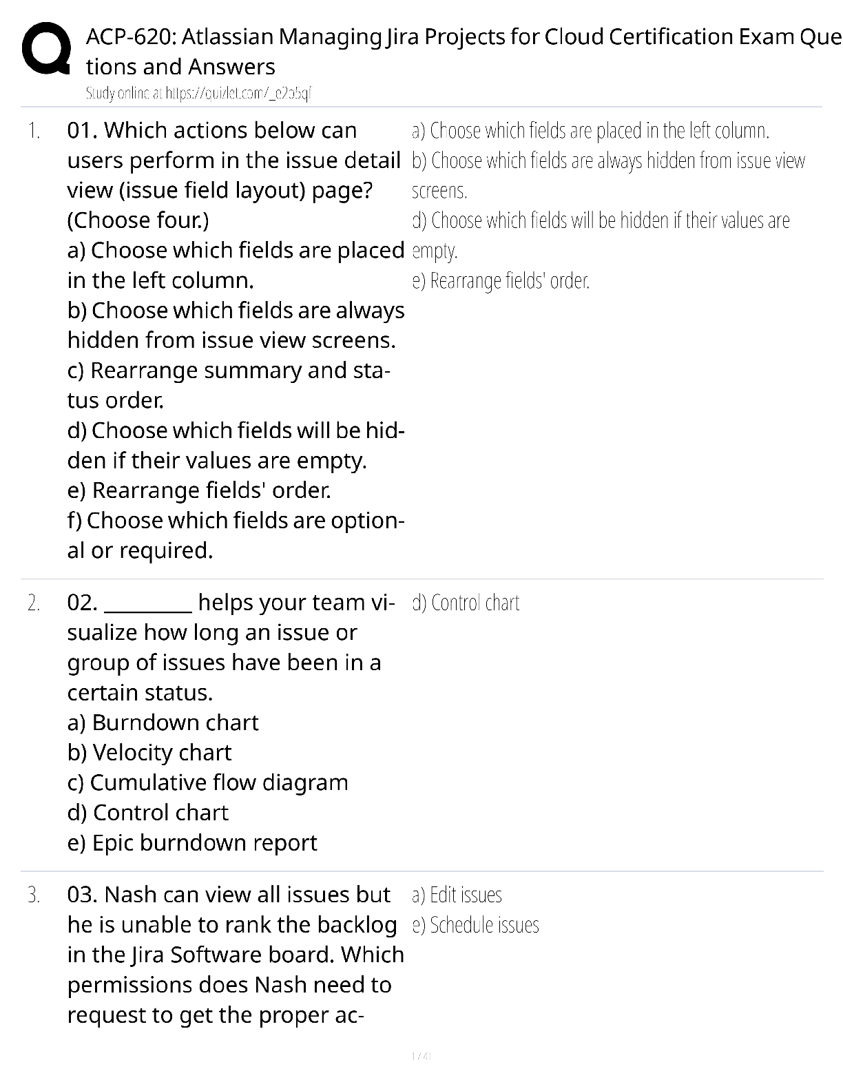 Preview of ACP-620 Atlassian Managing Jira Projects Cloud Certification / score 100% / 2025 update /