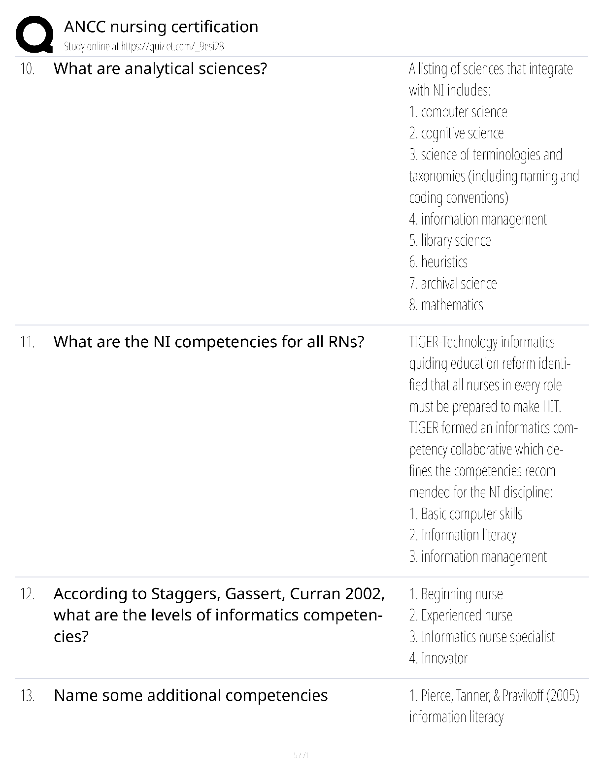 Preview page 5 of ANCC Nursing Certification / score 100% / 2025 update / RN-BC exam prep study guide