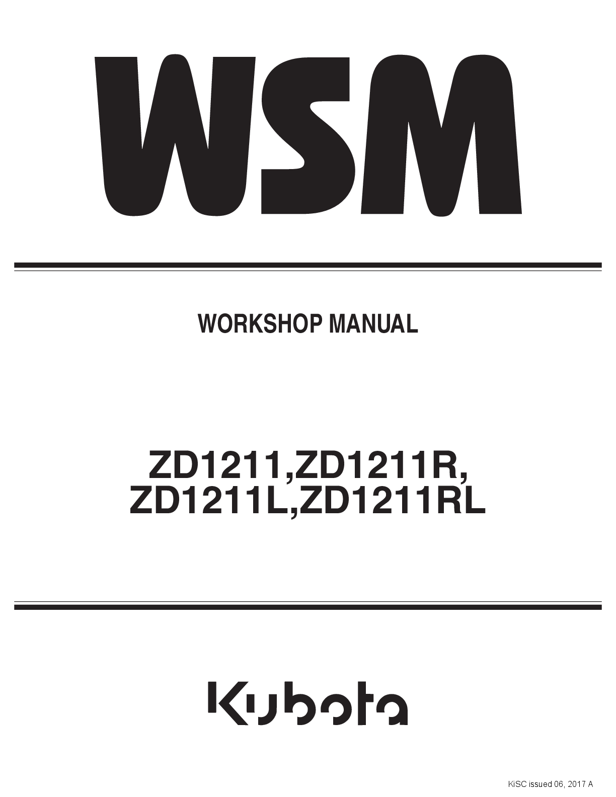Preview of KUBOTA ZD1211 ZD1211R ZD1211L ZD1211RL SERVICE REPAIR WORKSHOP MANUAL