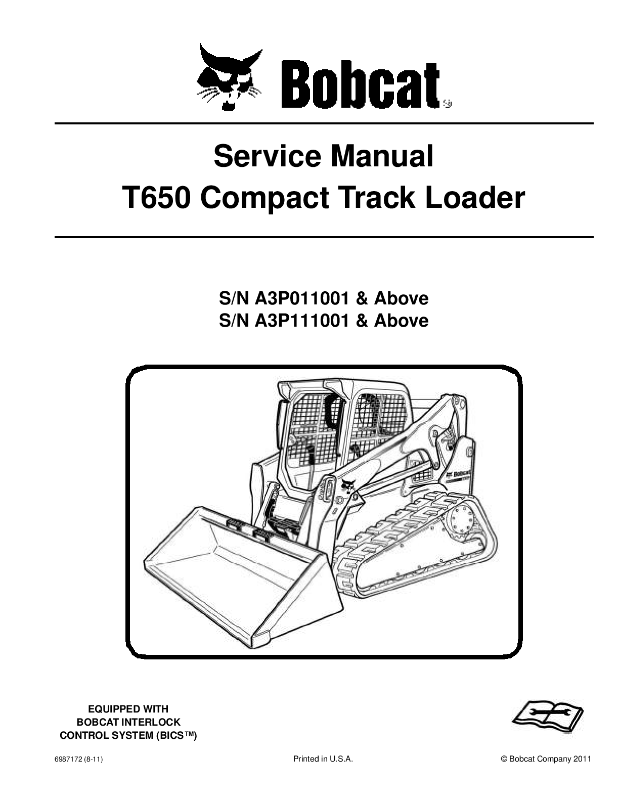 Preview of Bobcat T650 Workshop Repair Service Manual