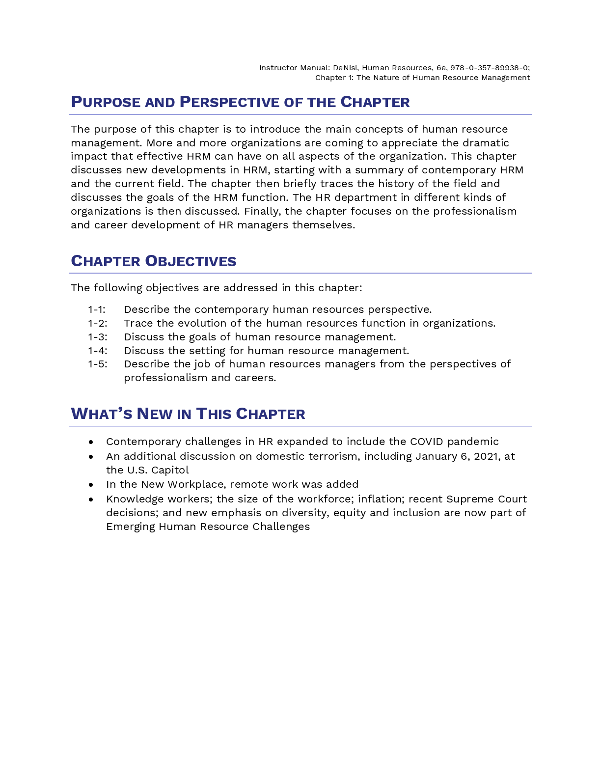 Preview page 3 of Instructor Manual HR Human Resources 6th Edition By Angelo Denisi, Ricky Griffin