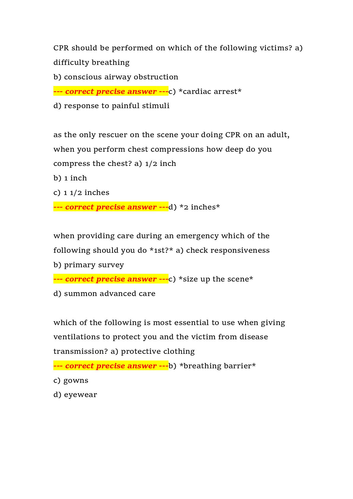 Preview page 3 of First Aid (Test 2) Certification CPR & AED Emergency Response Training 2026 Complete Practice Exam Questions and Answers